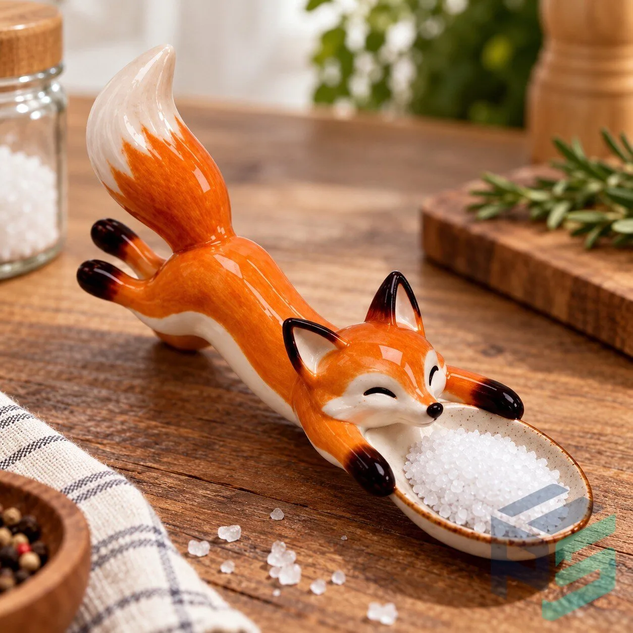 Cute Ceramic Fox Measuring Spoon for Kitchen Decor 3 Cute Ceramic Fox Measuring Spoon for Kitchen Decor
