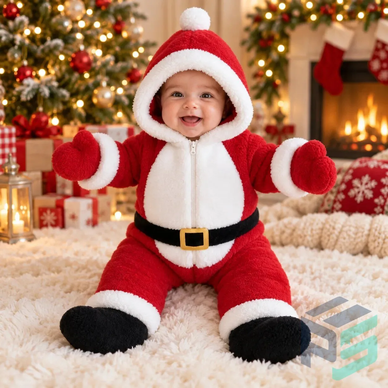 Baby Santa Claus Plush Romper Onesie Costume 2026 9 Baby Santa Claus Plush Romper Onesie Costume 2026 apparel product view