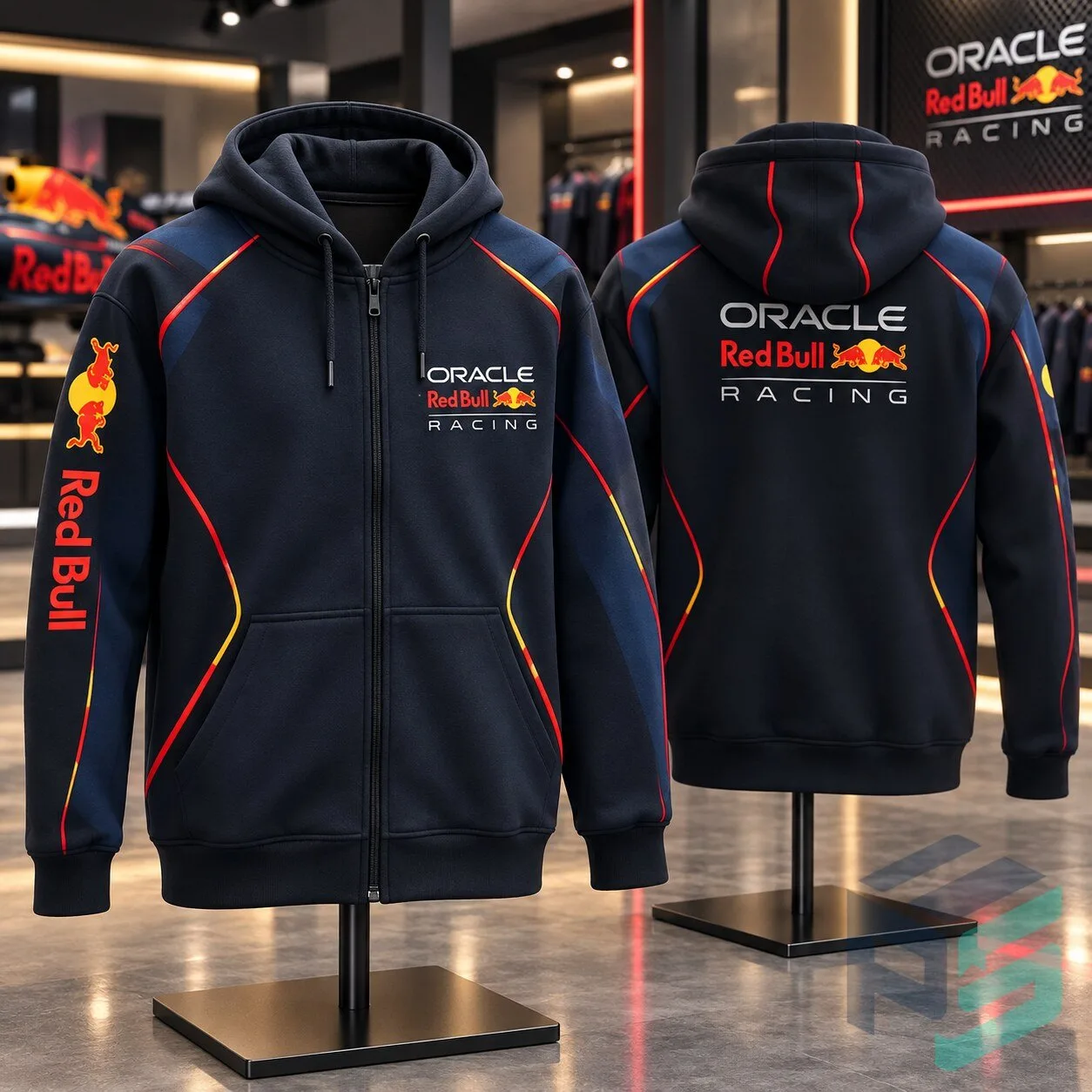 Oracle Red Bull Racing F1 Full Zip Hoodie Shirt 6 Oracle Red Bull Racing F1 Full Zip Hoodie Shirt