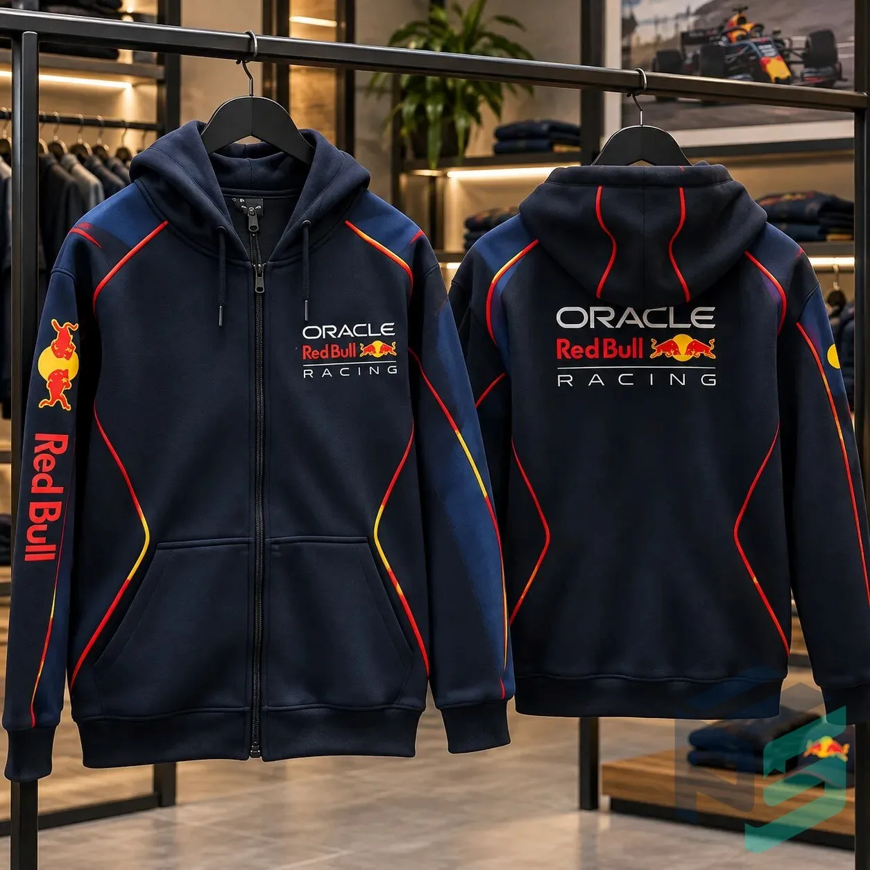 Oracle Red Bull Racing F1 Full Zip Hoodie Shirt 8 Oracle Red Bull Racing F1 Full Zip Hoodie Shirt product view