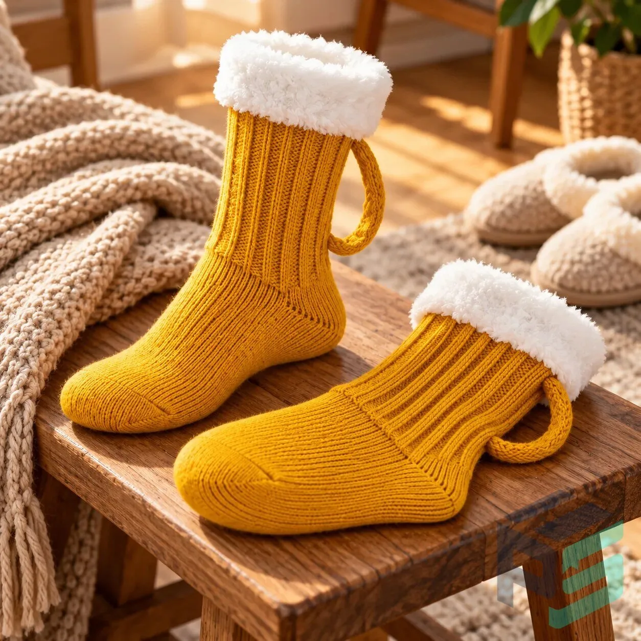 3D Beer Mug Knitted Socks